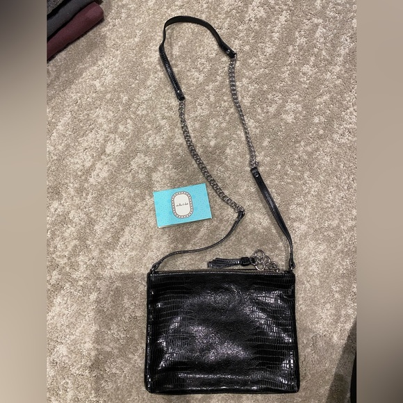 Stella and Dot black leather crossbody bag. Unused. - Picture 2 of 2